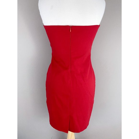 LuLu's Exclusive On the Fun Strapless Red Dress Medium - Picture 2 of 3